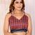Red woven cotton saree with blouse piece