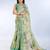 Green woven cotton saree with blouse piece