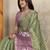 Green woven cotton saree with blouse piece