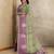 Green woven cotton saree with blouse piece