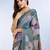 Multicolor woven cotton saree with blouse piece
