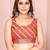 Peach woven linen saree with blouse piece