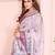 Purple woven linen saree with blouse piece