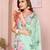 Green woven linen saree with blouse piece