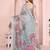 Green woven linen saree with blouse piece