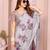 Grey woven linen saree with blouse piece