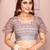 Grey woven linen saree with blouse piece