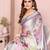 Multicolor woven linen saree with blouse piece