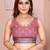 Peach woven linen saree with blouse piece