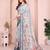 Grey woven linen saree with blouse piece