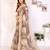 Beige woven cotton saree with blouse piece