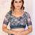 Grey woven cotton saree with blouse piece