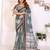 Brown woven cotton saree with blouse piece