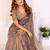 Beige woven cotton saree with blouse piece
