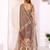 Beige woven cotton saree with blouse piece