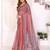 Red woven cotton saree with blouse piece