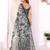 Grey woven cotton saree with blouse piece