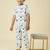 lycra woven full sleeves placement printed t-shirt and track set - white