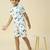 lycra woven half sleeves placement printed t-shirt and short set - white
