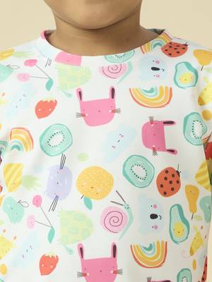 lycra woven half sleeves placement printed t-shirt and track set - white 4