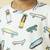lycra woven half sleeves placement printed t-shirt and short set - white