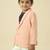 full sleeves blazer set with graphic printed t-shirt - peach