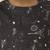 lycra woven full sleeves placement printed t-shirt and track set - black
