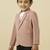 lycra full sleeves blazer set with graphic printed t-shirt - rose