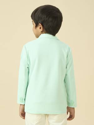 full sleeves blazer set with graphic printed t-shirt - neon green 2