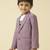 full sleeves blazer set with graphic printed t-shirt - purple