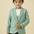 full sleeves blazer set with graphic printed t-shirt - green