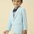 full sleeves blazer set with graphic printed t-shirt - blue