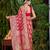 Manohari women's most trendy banarasi satin silk woven dark pink saree with heavy jacquard work saree with blouse piece