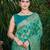 Manohari women's most trendy banarasi satin silk woven aqua green saree with heavy jacquard work saree with blouse piece