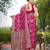 Manohari women's most trendy banarasi satin silk woven rani pink saree with heavy jacquard work saree with blouse piece