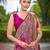 Manohari women's most trendy banarasi satin silk woven rani pink saree with heavy jacquard work saree with blouse piece