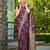 Manohari women's most trendy banarasi satin silk woven purple wine saree with jacquard work saree with blouse piece
