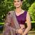 Manohari women's most trendy banarasi satin silk woven purple wine saree with jacquard work saree with blouse piece
