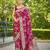 Manohari women's most trendy banarasi satin silk woven rani pink saree with heavy jacquard work saree with blouse piece