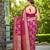 Manohari women's most trendy banarasi satin silk woven rani pink saree with heavy jacquard work saree with blouse piece