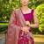 Manohari women's most trendy banarasi satin silk woven rani pink saree with heavy jacquard work saree with blouse piece
