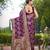 Manohari women's most trendy banarasi satin silk woven purple wine saree with jacquard work saree with blouse piece