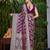 Manohari women's most trendy banarasi satin silk woven purple wine saree with jacquard work saree with blouse piece