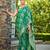 Manohari women's most trendy banarasi satin silk woven aqua green saree with heavy jacquard work saree with blouse piece
