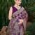 Manohari women's most trendy banarasi satin silk woven purple wine saree with jacquard work saree with blouse piece