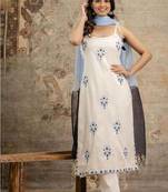 WOMEN COTTON KURTA WITH PANT AND DUPATTA 