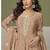 Light peach chinon silk embroidered sharara suit