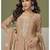Light peach chinon silk embroidered sharara suit