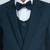 pleated collar suit set full sleeves blazer, shirt, pant and waist coat with bow tie - mauve