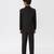 pleated collar suit set full sleeves blazer, shirt, pant and waist coat with bow tie - black